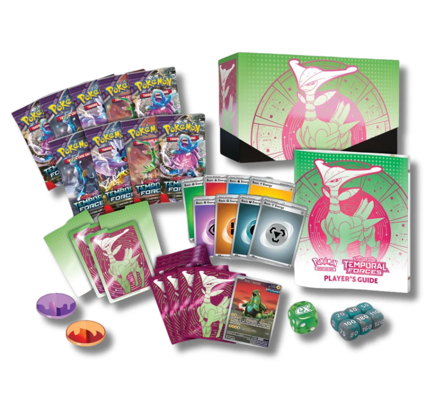 Pokemon Scarlet & Violet Temporal Forces Elite Trainer Box | Iron Leaves