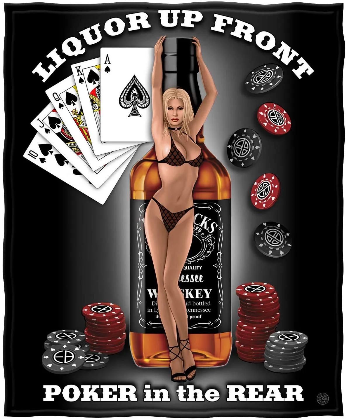 Poker Classic Coral Fleece Blanket - Dueces Wild Gift - Texas Holdem Game