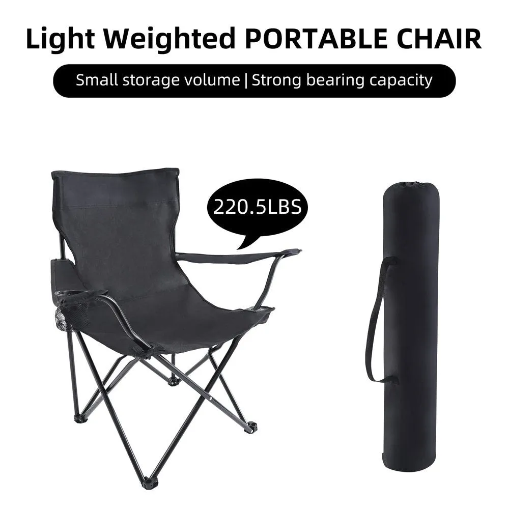 Portable Folding Camping Chair Black