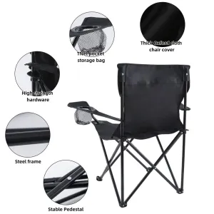 Portable Folding Camping Chair Black