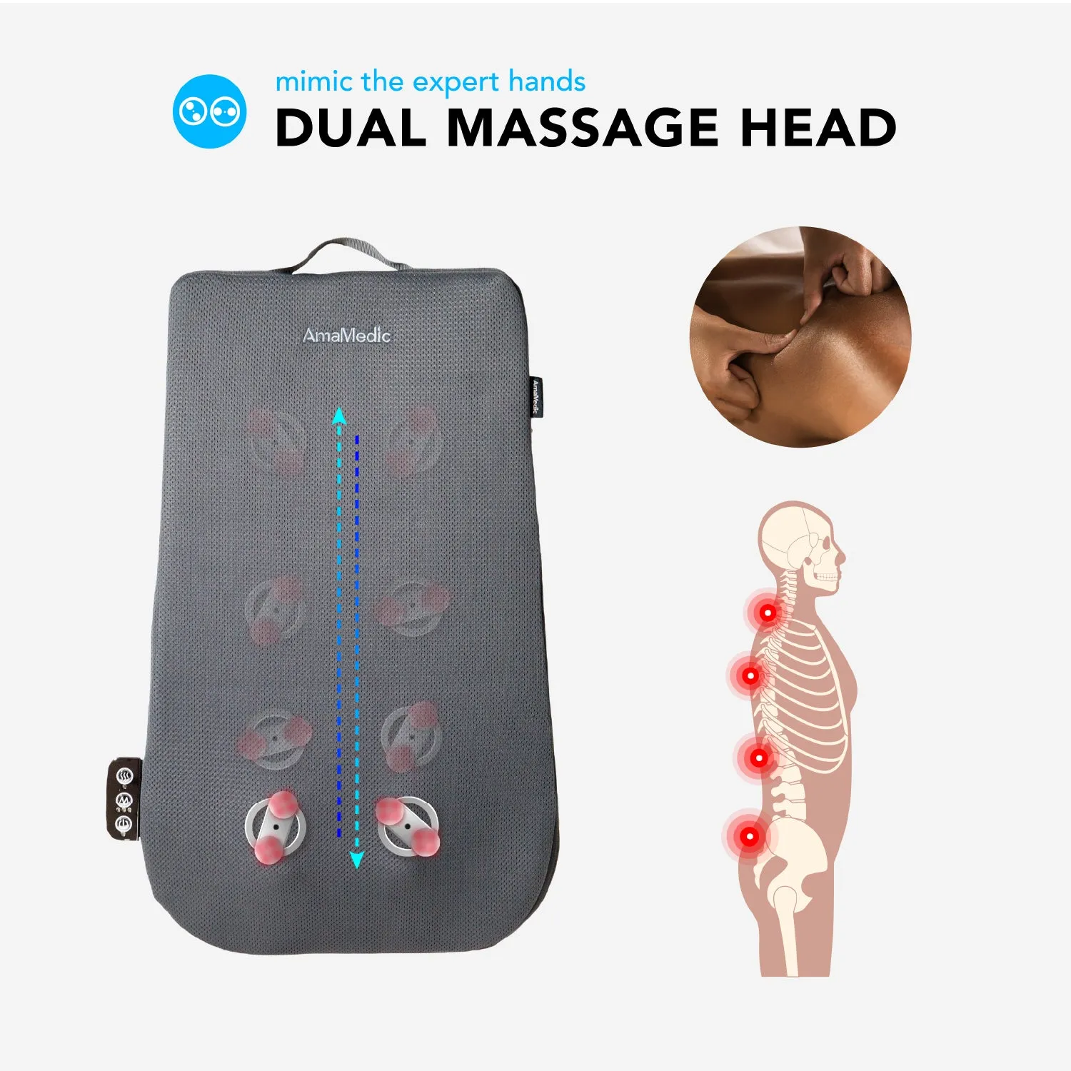 Relaxing Office Chair with Kneading Back Massage Pad & Heating Therapy