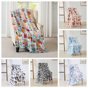 RT Home Flannel Blankets - Novelty Prints