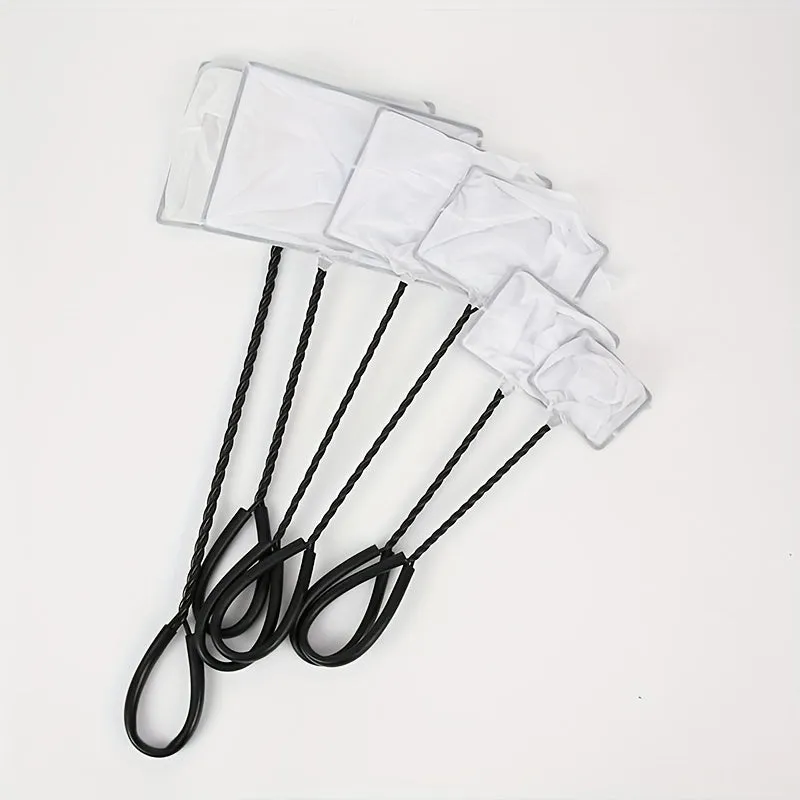 Set of 4 Small Mesh Aquarium Fish Nets  Handle Fish Effortlessly