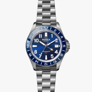 Shinola Detroit The Monster GMT Automatic 40mm Blue Watch Set S0120247286