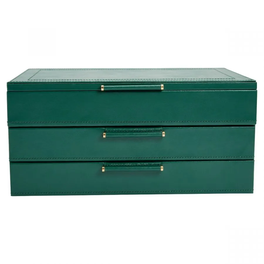 Sophia Jewelry Box With Drawers (Green)