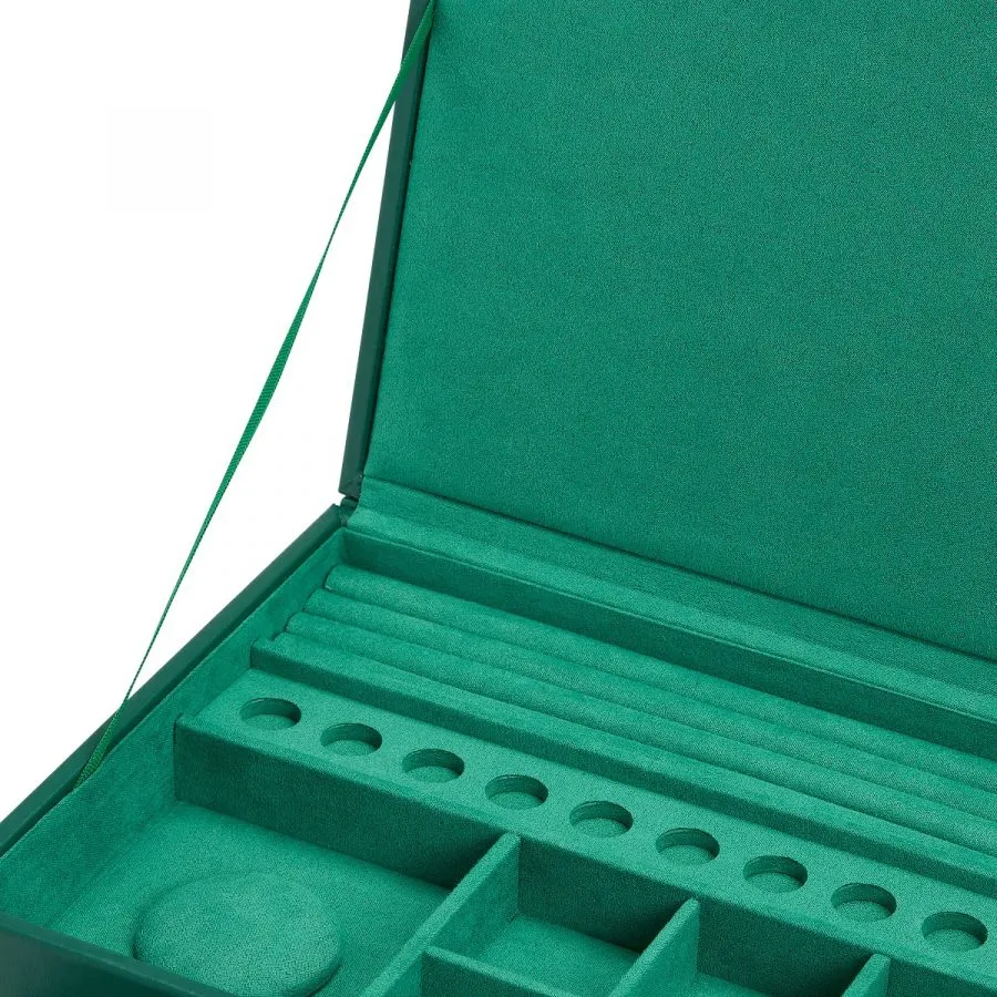 Sophia Jewelry Box With Drawers (Green)