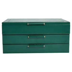 Sophia Jewelry Box With Drawers (Green)