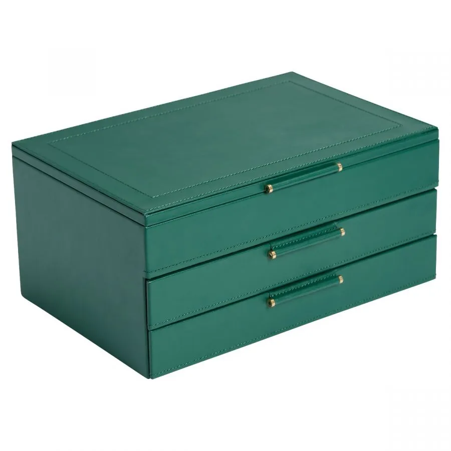 Sophia Jewelry Box With Drawers (Green)