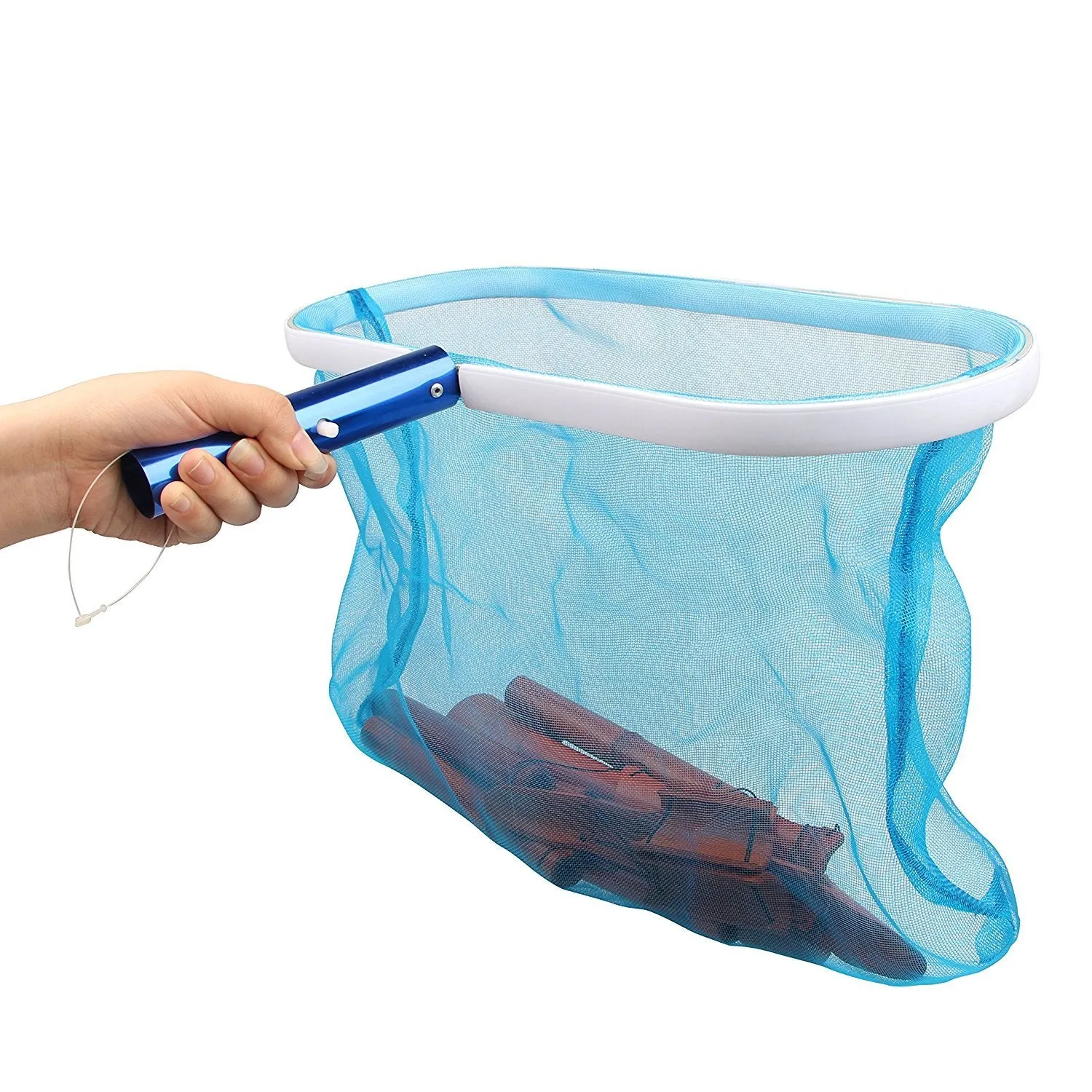 Sun Cling Heavy Duty Deep-bag Swimming Pool Leaf Rake Net with Clip Handle