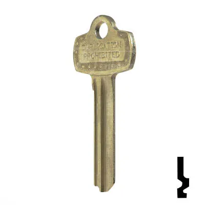 Uncut Key Blank | Best | 1A1E1, A1114E