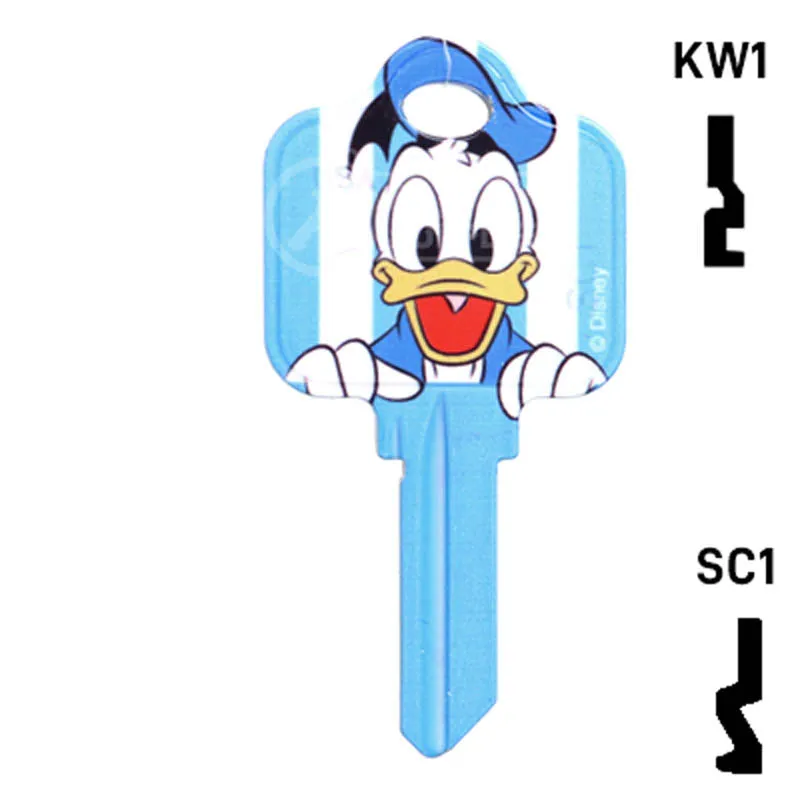 Uncut Key Blank Donald Duck Schlage House Key HOW-SC1-D84