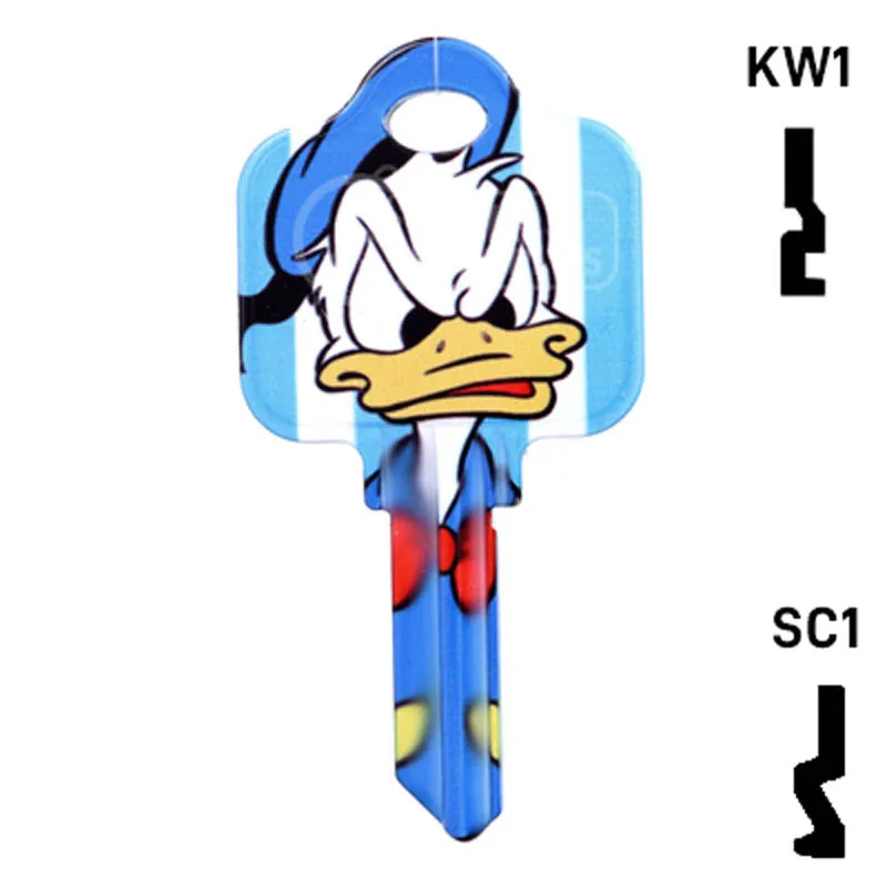 Uncut Key Blank Donald Duck Schlage House Key HOW-SC1-D84