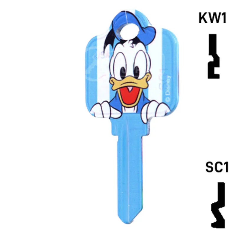 Uncut Key Blank Donald Duck Schlage House Key HOW-SC1-D84