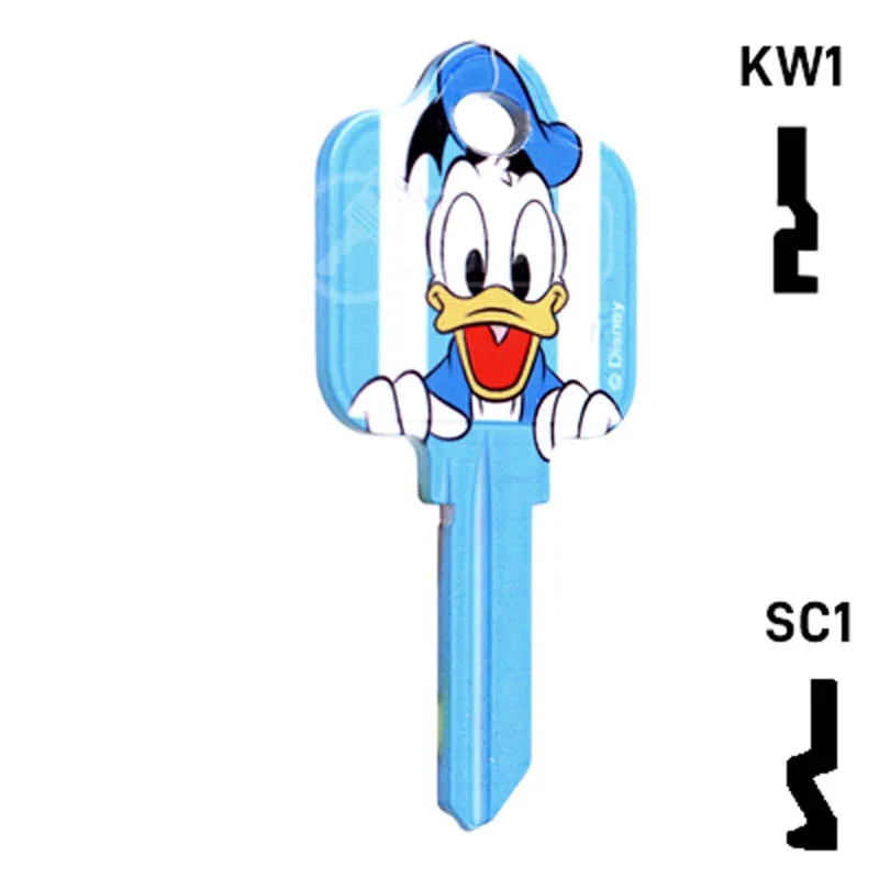 Uncut Key Blank Donald Duck Schlage House Key HOW-SC1-D84