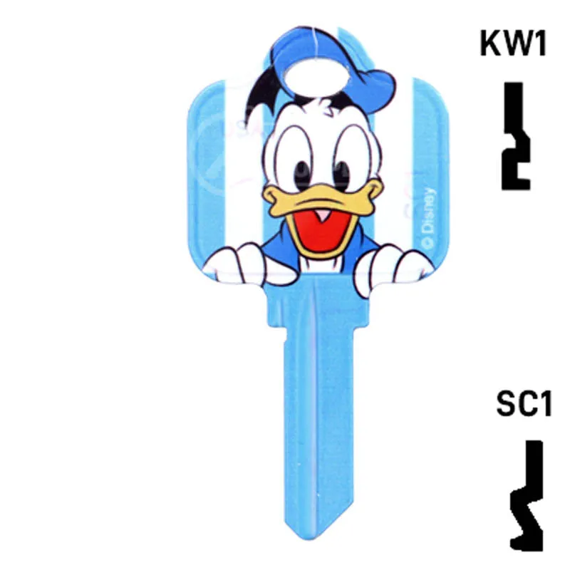 Uncut Key Blank Donald Duck Schlage House Key HOW-SC1-D84