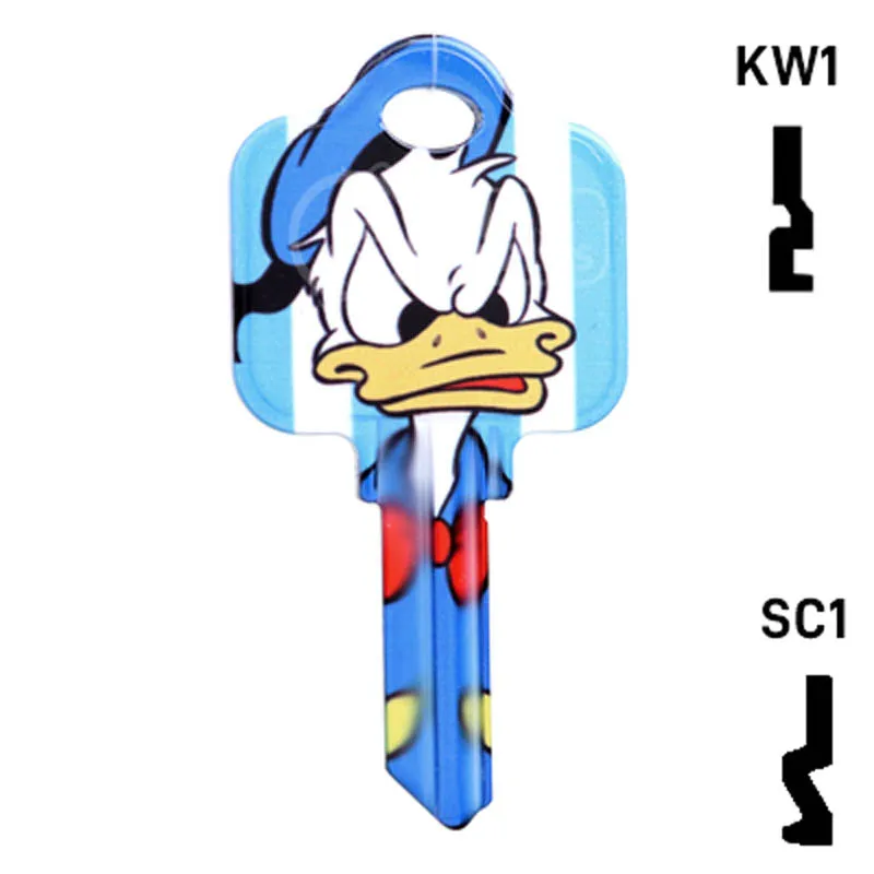 Uncut Key Blank Donald Duck Schlage House Key HOW-SC1-D84