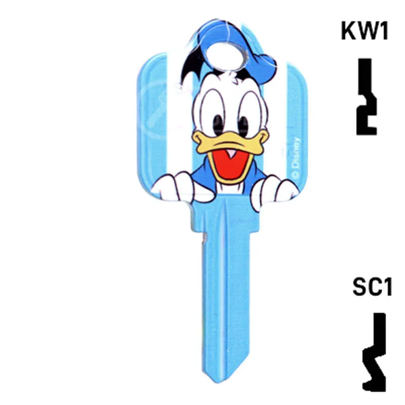 Uncut Key Blank Donald Duck Schlage House Key HOW-SC1-D84