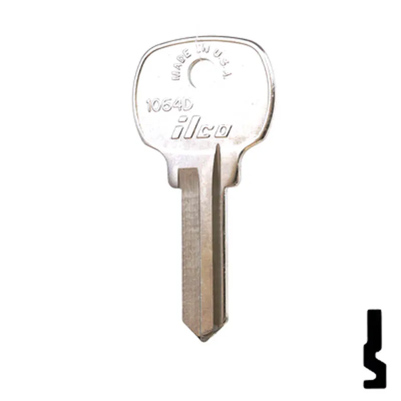 Uncut Key Blank | National | 1064D