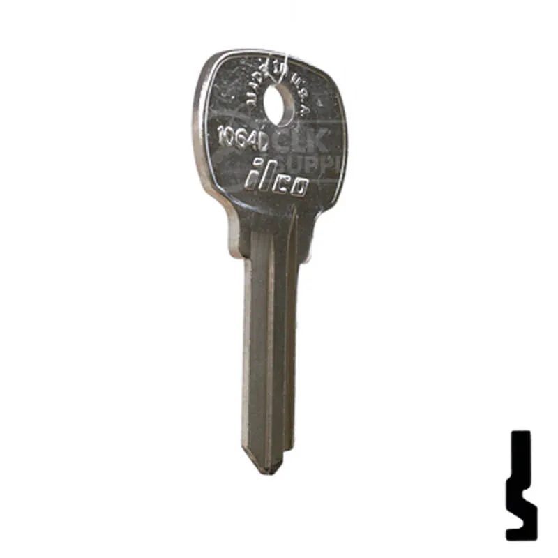 Uncut Key Blank | National | 1064D