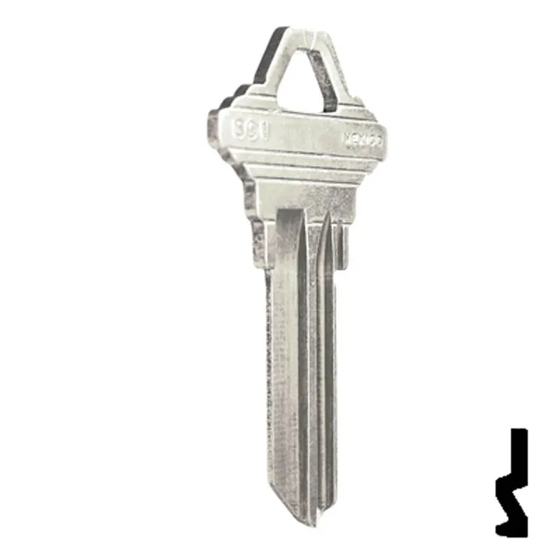 Uncut Key Blank | Schlage | SC1 - Nickel Plated