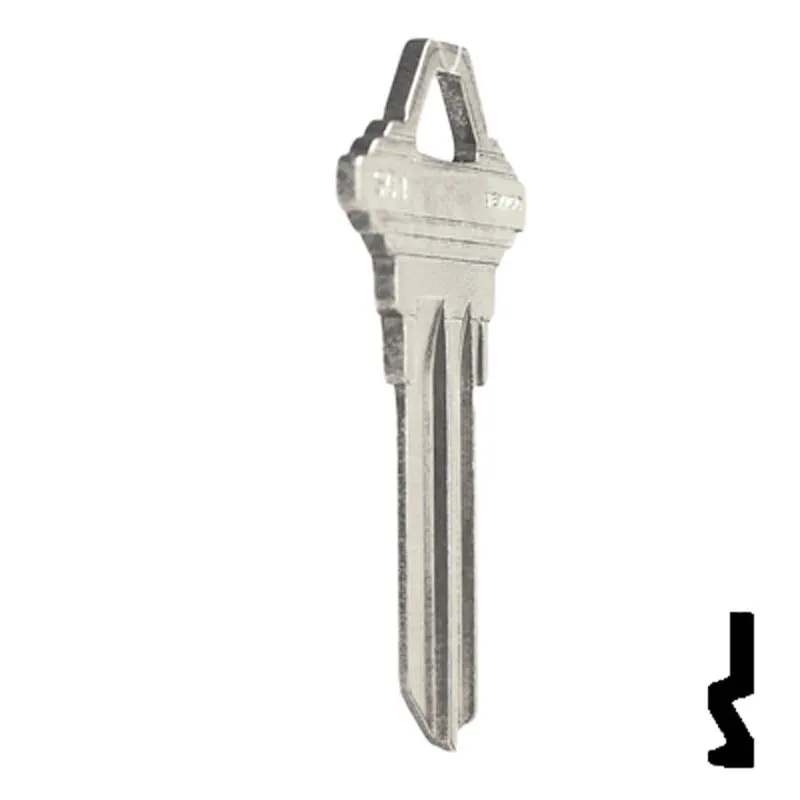 Uncut Key Blank | Schlage | SC1 - Nickel Plated