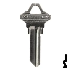 Uncut Key Blank | Schlage | SC1 - Nickel Plated