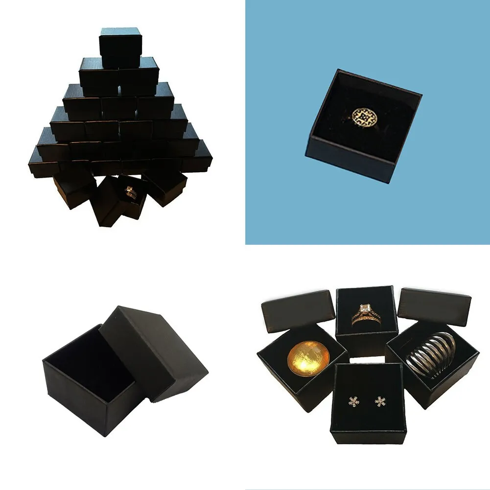 US 20-40 Pcs Earring Necklace Boxes Velvet Ring Gift Ring Pendant Organizer Box Shipping Jewelry Supply